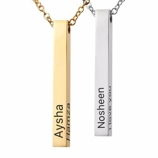 Personalized Bar Name Necklace